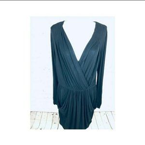 Bcbgeneration Black Dress Long Sleeves Vneck.